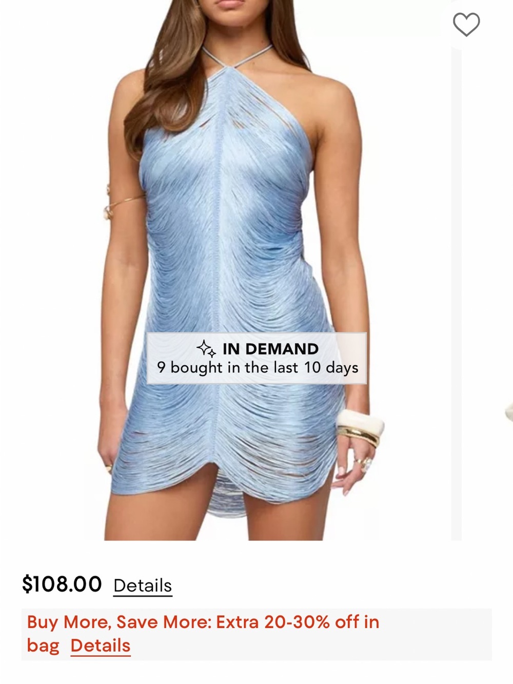 EDIKTED Izabel Strappy Back Fringe Minidress